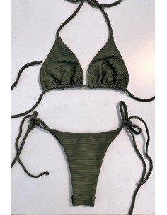 Biquini Lari canelado verde 2