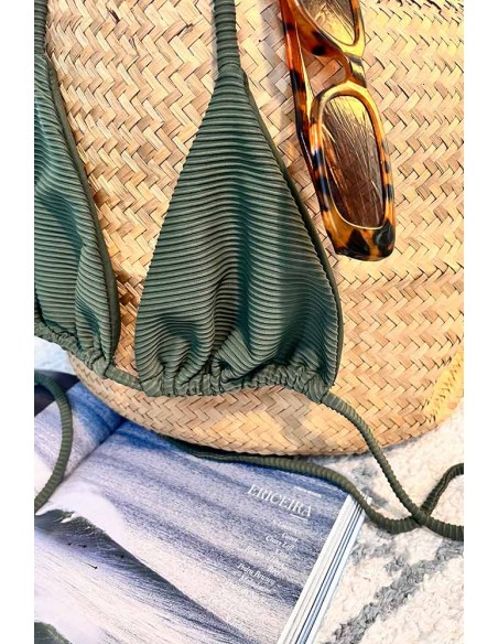 Biquini Lari canelado verde