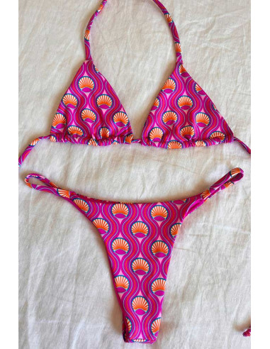 Biquini calcinha fina top cortininha Acapulco