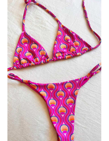 Biquini calcinha fina top cortininha Acapulco