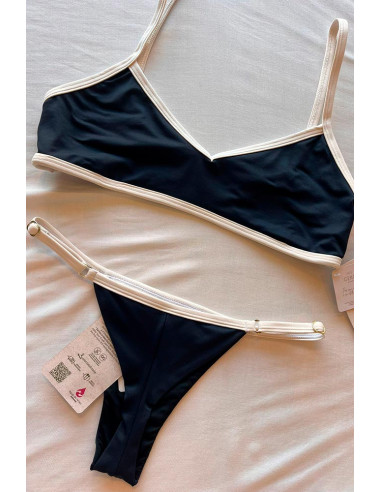 Biquini top regata + calcinha com regulador...