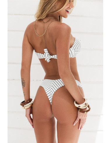 Biquini listrado textura tomara quê caía +...